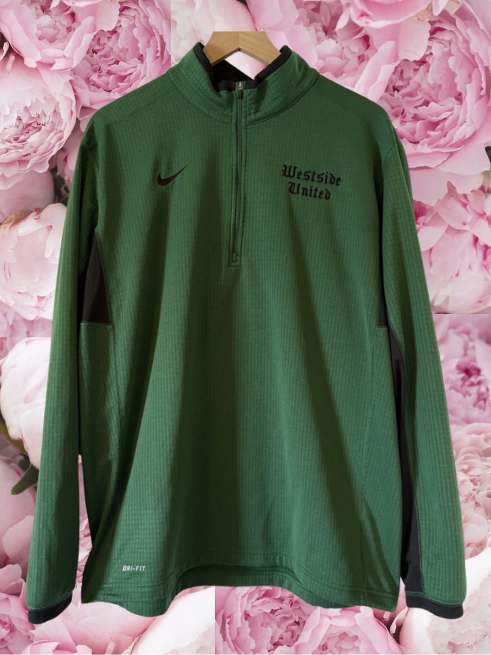 Nike Dri-FIT 1/4 Zip Pullover Men’s Size XL Westside United Green Black